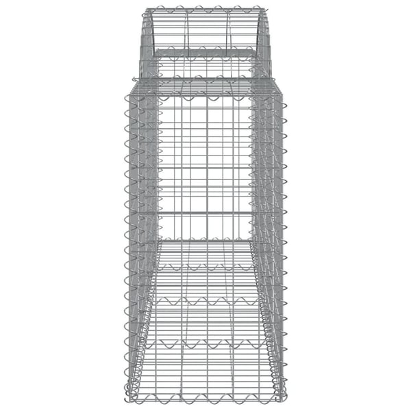 vidaXL Gabioner bueformede 50 stk 200x50x80/100 cm galvanisert jern