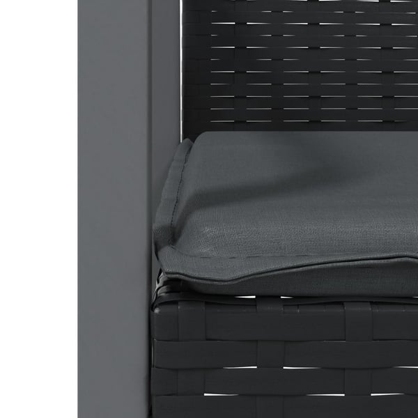 vidaXL spisebordssæt til haven 5 dele med hynder polyrattan og stål