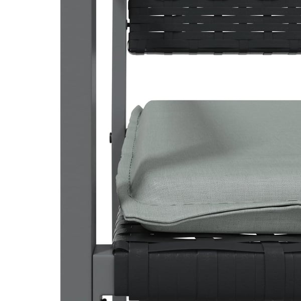 vidaXL spisebordssæt til haven 9 dele med hynder polyrattan og stål