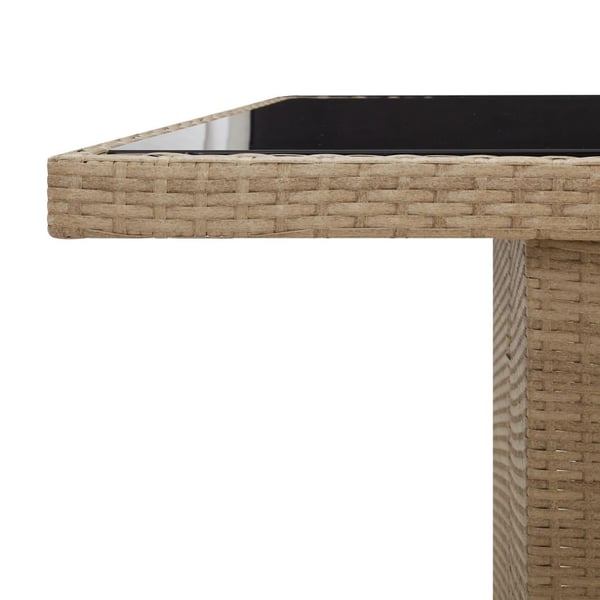 vidaXL spisebordssæt til haven 11 dele med hynder polyrattan beige
