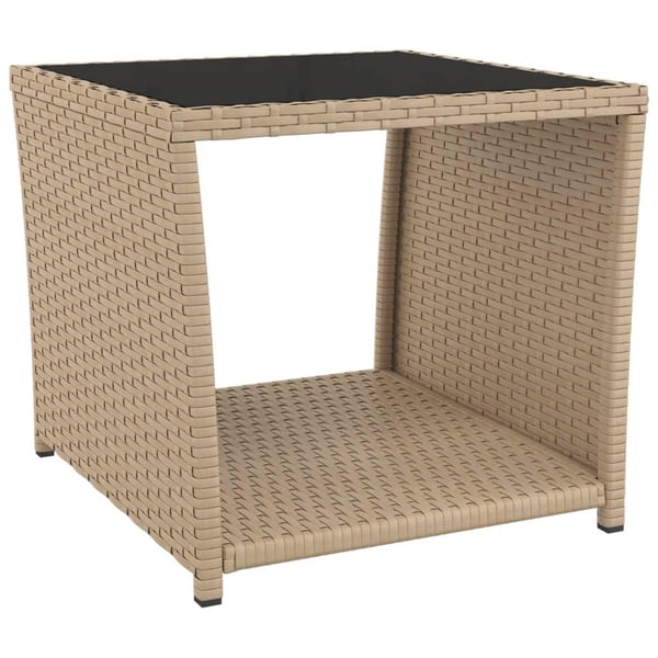 vidaXL loungesæt til haven 3 dele polyrattan og stål beige