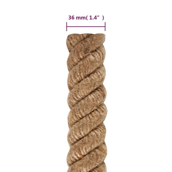 vidaXL Jutetau 10 m lang 36 mm tykk