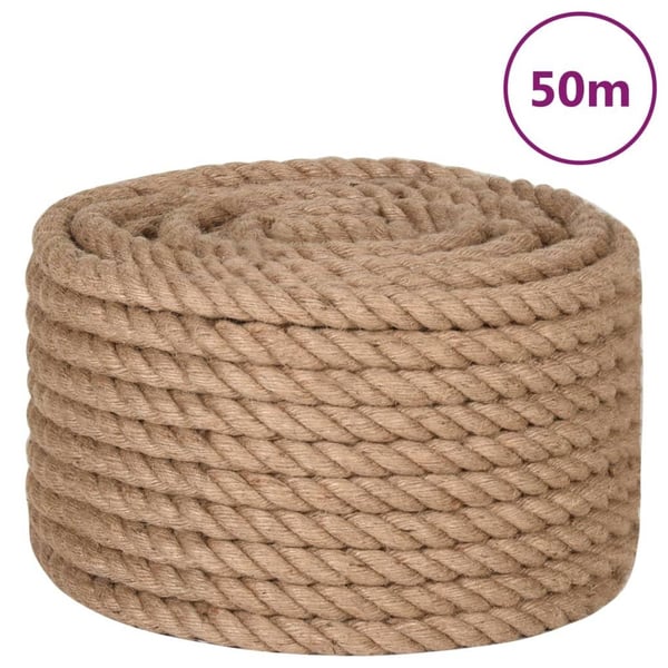 vidaXL Jutetau 50 m lang 16 mm tykk