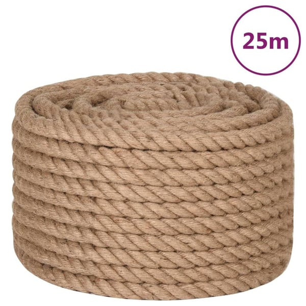 vidaXL Jutetau 25 m lang 24 mm tykk