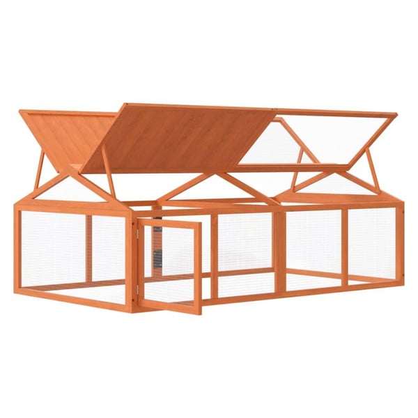 vidaXL løbegård 200x112,5x74 cm massivt fyrretræ brun