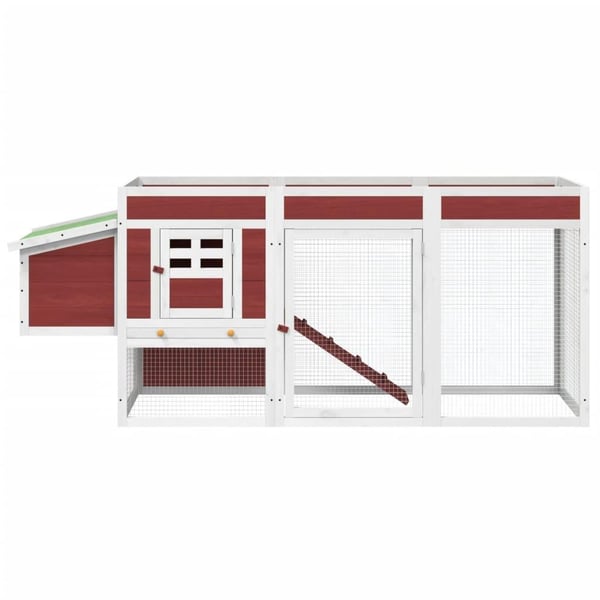 vidaXL Hønsegård mocca 204x50x84 cm heltre furu