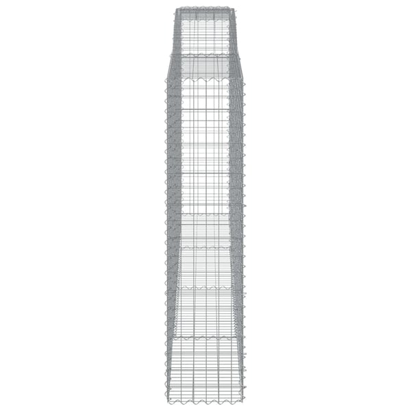 vidaXL Gabionkurver buede 10 stk 400x50x200/220 cm galvanisert jern