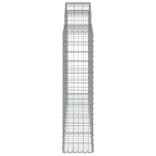 vidaXL Gabionkurver buede 25 stk 200x30x120/140 cm galvanisert jern