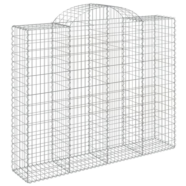 vidaXL Gabionkurver buede 20 stk 200x50x160/180 cm galvanisert jern