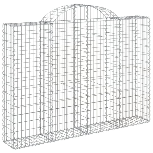 vidaXL Gabionkurver buede 18 stk 200x30x140/160 cm galvanisert jern