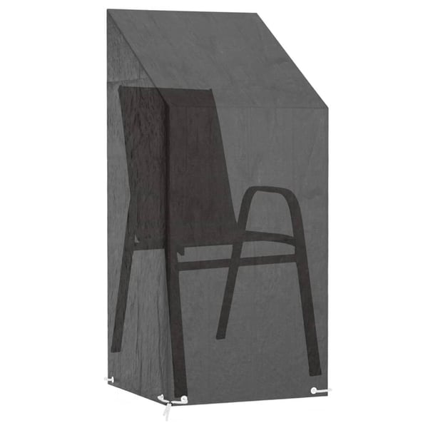 vidaXL Trekk til utestol 2 stk 8 maljer 65x65x110/150 cm polyetylen