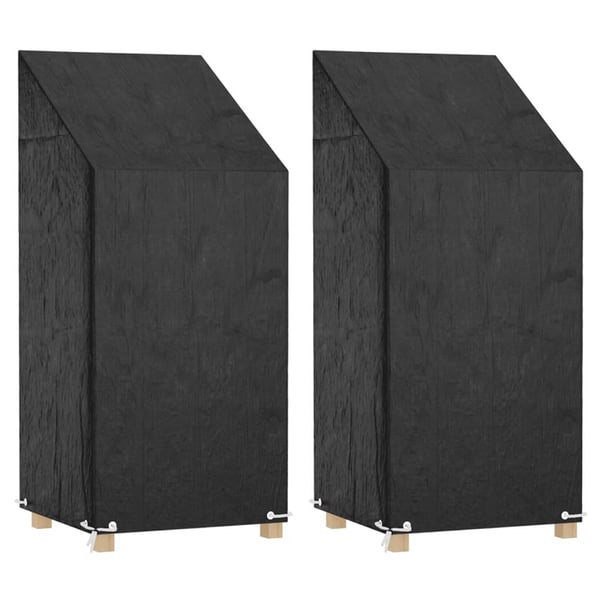 vidaXL Trekk til utestol 2 stk 8 maljer 65x65x110/150 cm polyetylen