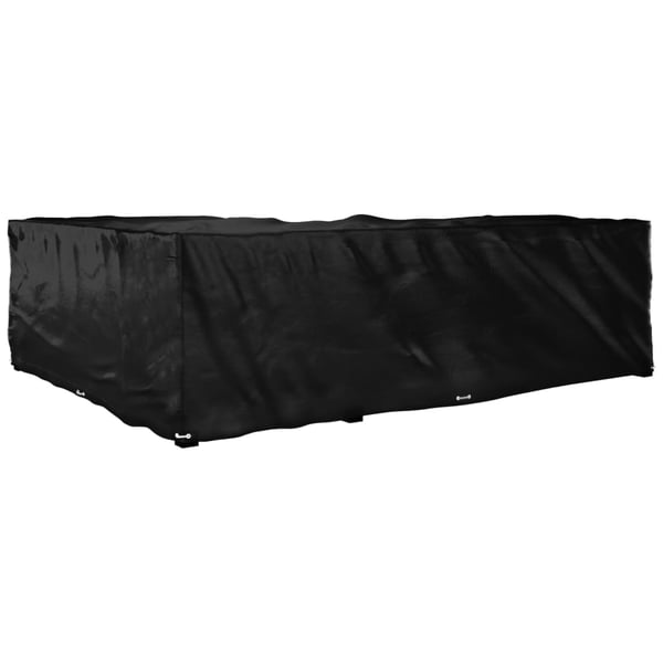 vidaXL L-formet havemøbelovertræk 285x220x80 cm 18 øjer