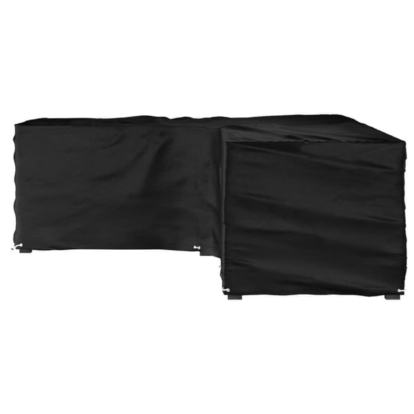 vidaXL L-formet havemøbelovertræk 220x285x80 cm 18 øjer