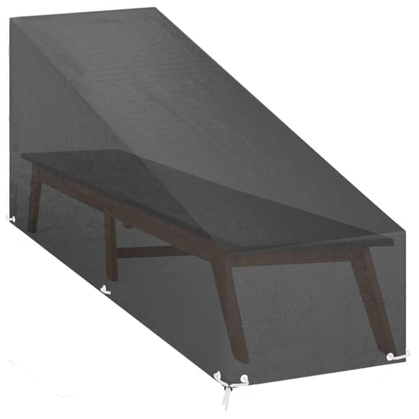 vidaXL overtræk til liggestol 205x75x40/70 cm 12 øjer polyethylen