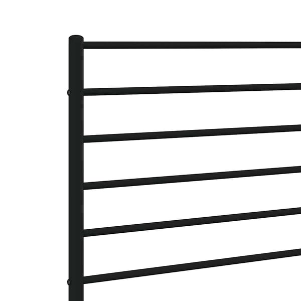vidaXL Utskiftbar sengegavl i metall svart 180 cm