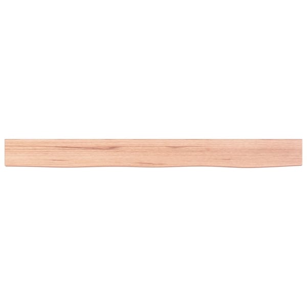 vidaXL væghylde 100x10x4 cm behandlet massivt egetræ lysebrun