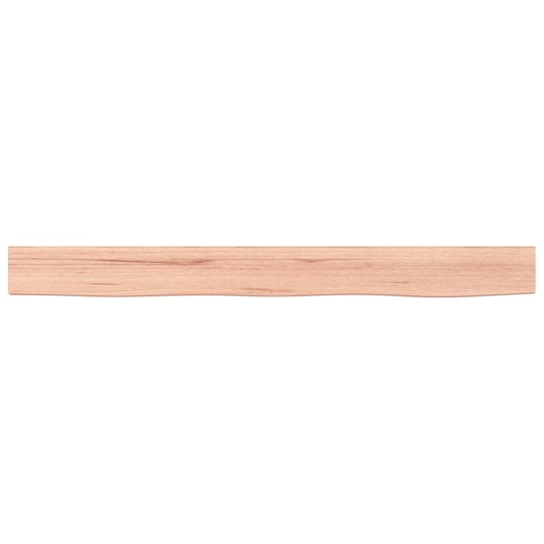 vidaXL væghylde 100x10x4 cm behandlet massivt egetræ lysebrun