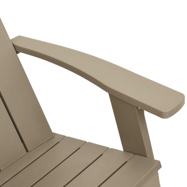 vidaXL Adirondack hagestol lysebrun 75x88,5x89,5 cm polypropylen