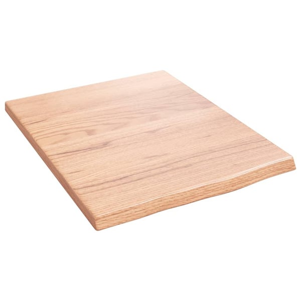 vidaXL væghylde 40x50x2 cm behandlet massivt egetræ lysebrun