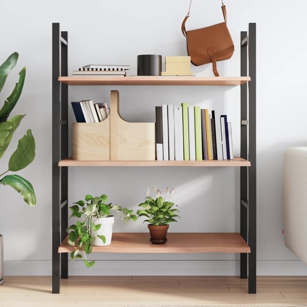 vidaXL væghylde 100x50x2 cm behandlet massivt egetræ lysebrun