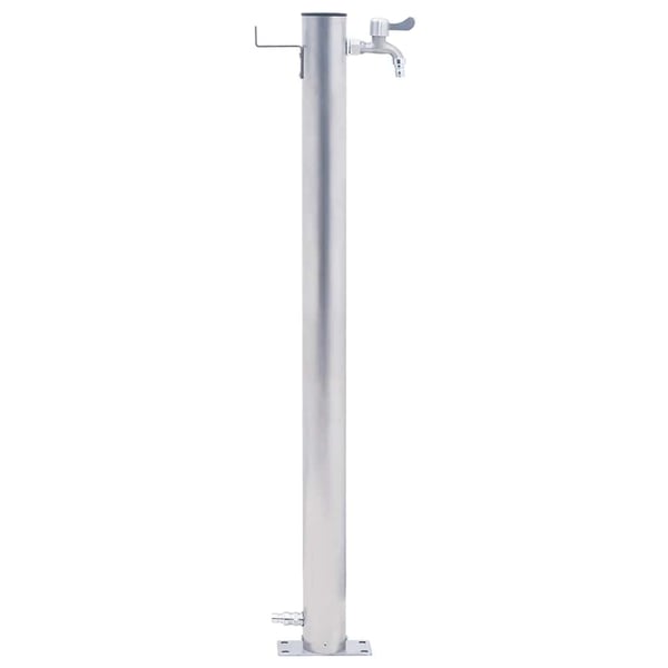 vidaXL Hagevannsøyle 40 cm rustfritt stål rund