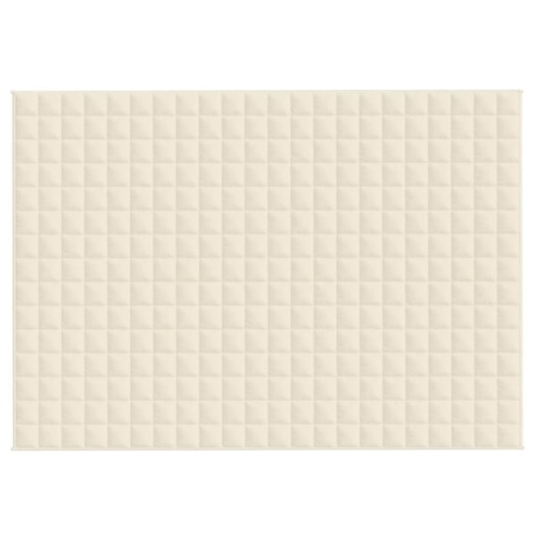 vidaXL Vektdyne kremhvit 155x220 cm 7 kg stoff