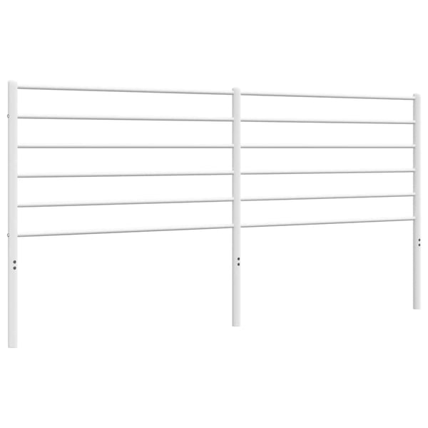 vidaXL Utskiftbar sengegavl i metall hvit 180 cm