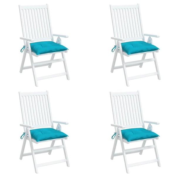 vidaXL stolehynder 4 stk. 40x40x7 cm stof turkis