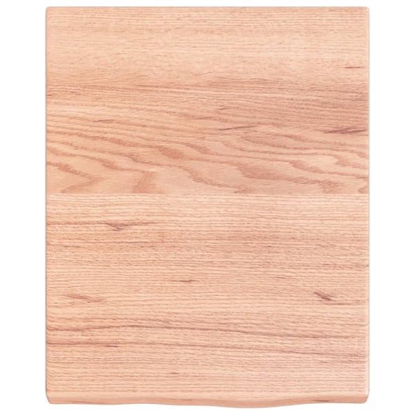 vidaXL væghylde 40x50x(2-4) cm behandlet massivt egetræ lysebrun