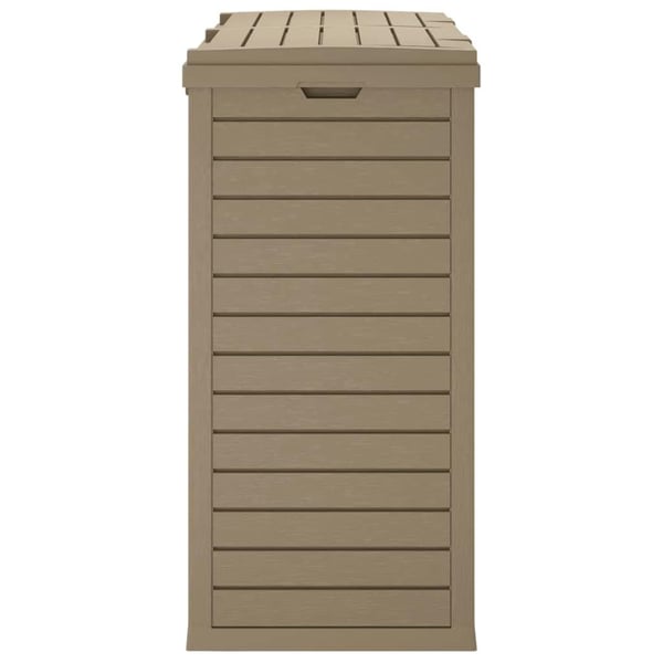 vidaXL Utendørs søppelkasse lysebrun 78x41x86 cm polypropylen