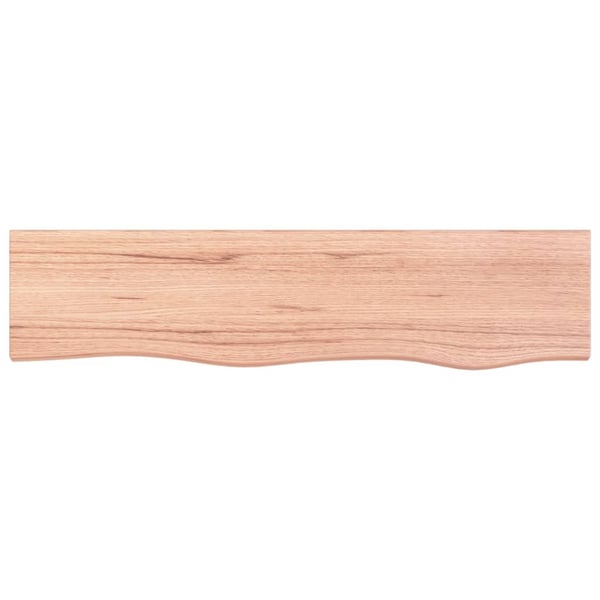 vidaXL Vegghylle lysebrun 80x20x2 cm behandlet heltre eik