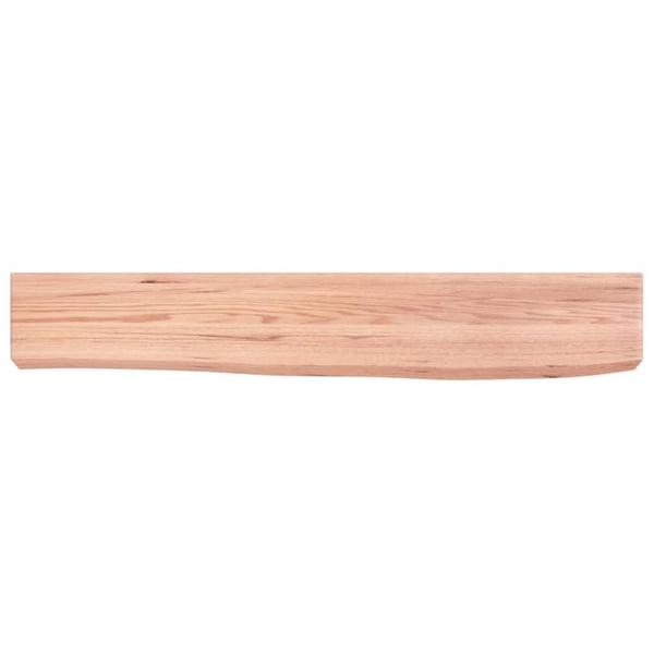 vidaXL væghylde 60x10x6 cm behandlet massivt egetræ lysebrun