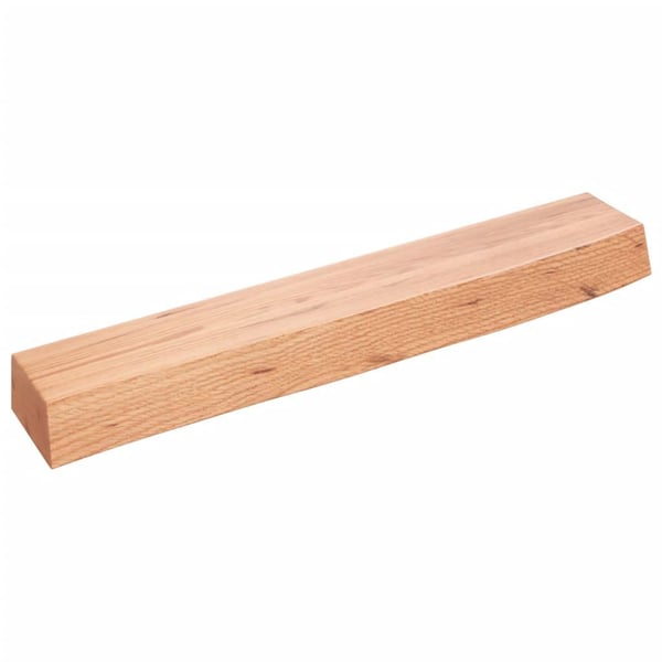 vidaXL væghylde 60x10x6 cm behandlet massivt egetræ lysebrun