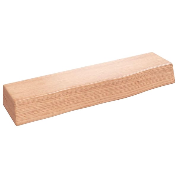 vidaXL væghylde 40x10x6 cm behandlet massivt egetræ lysebrun