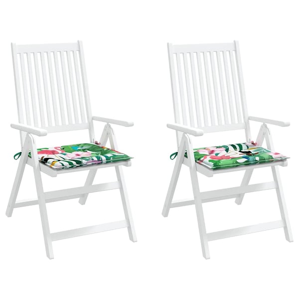 vidaXL hynder til havestol 2 stk. 40x40x4 cm stof flerfarvet
