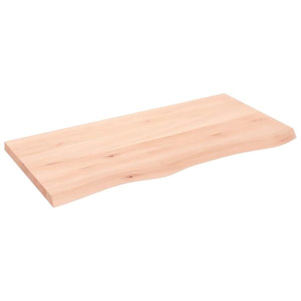 vidaXL væghylde 100x50x(2-4) cm ubehandlet massivt egetræ