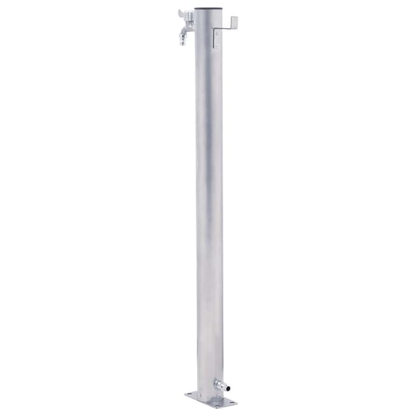 vidaXL Puutarhan vesipylväs 80 cm ruostumaton teräs pyöreä