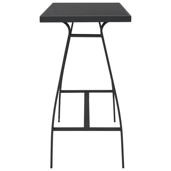 vidaXL Barbord til hage svart 110x60x110 cm herdet glass