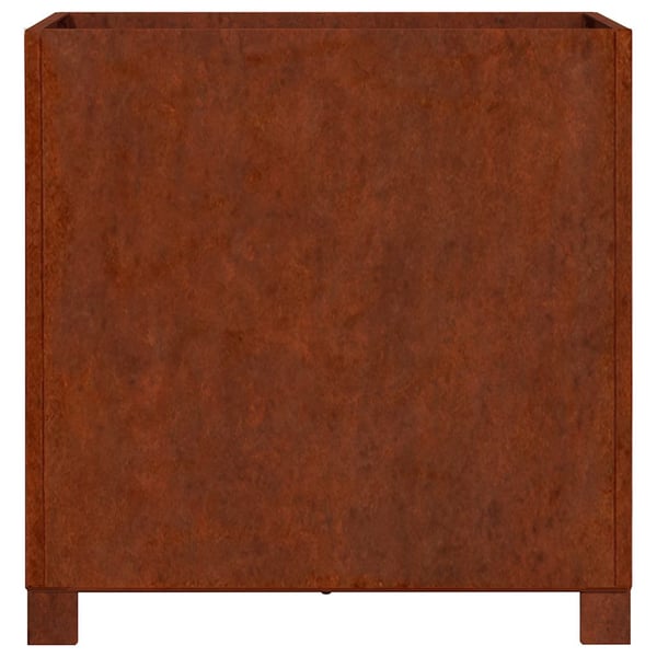 vidaXL Kukkalaatikot 2 kpl ruoste 50x50x50 cm säänkestävä teräs