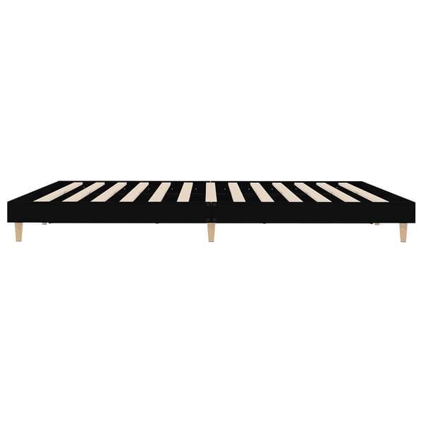 vidaXL sengestel 120x200 cm konstrueret træ sort