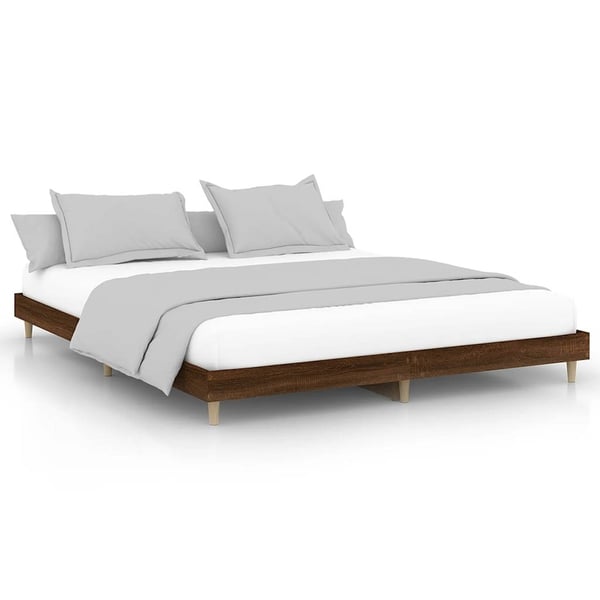 vidaXL Sengeramme uten madrass brun eik 120x200 cm konstruert tre