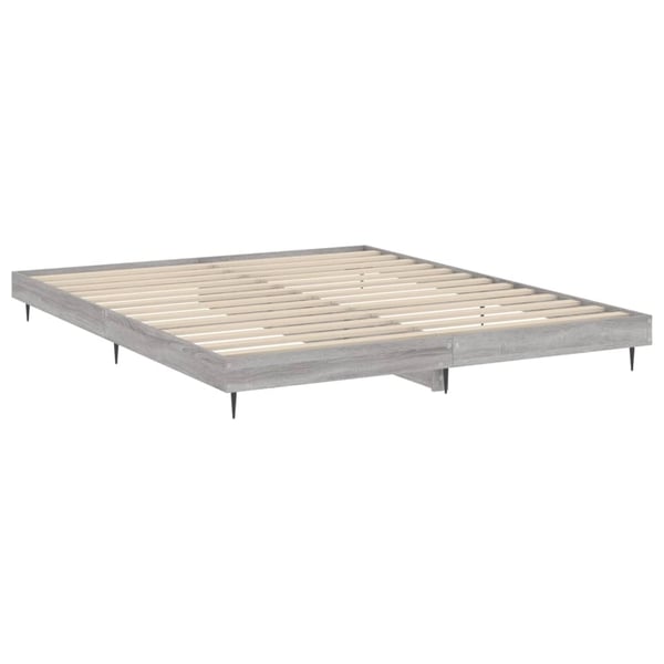 vidaXL Sengeramme uten madrass grå sonoma 180x200 cm konstruert tre