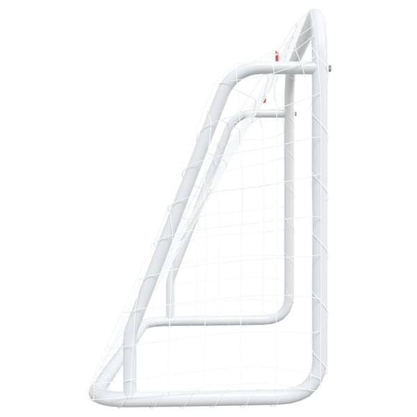 vidaXL fodboldmål med net 125x96x60 cm stål og polyester hvid