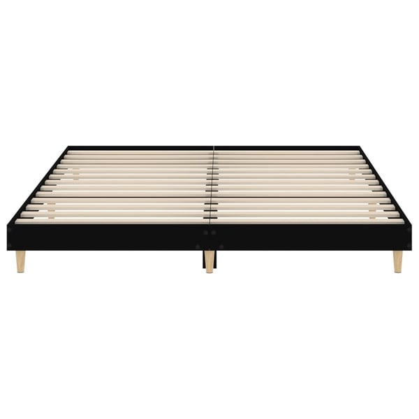 vidaXL Sengeramme svart 200x200 cm konstruert tre