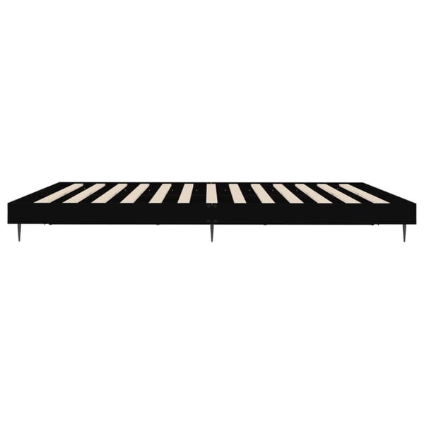 vidaXL sengestel 180x200 cm konstrueret træ sort