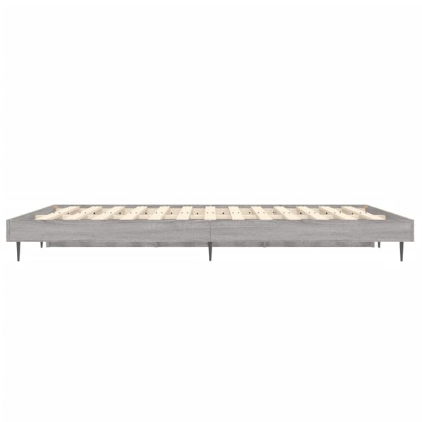 vidaXL Sengeramme grå sonoma 120x190 cm konstruert tre