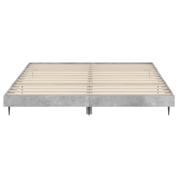 vidaXL Sengeramme betonggrå 160x200 cm konstruert tre