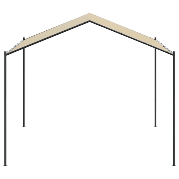 vidaXL Paviljong beige 4x4 m stål och tyg