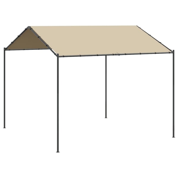 vidaXL Telttakatos beige 3x3 m teräs ja kangas